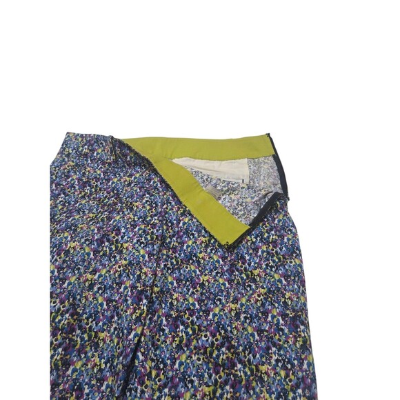 Ann Taylor Chelsea Crop Mid Rise Pants Women's 8 Purple Green Side Zip H19.1 - Picture 7 of 11